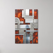 Industrieel Roestig Metaal Steampunk Geometrisch Canvas Afdruk (Voorkant)