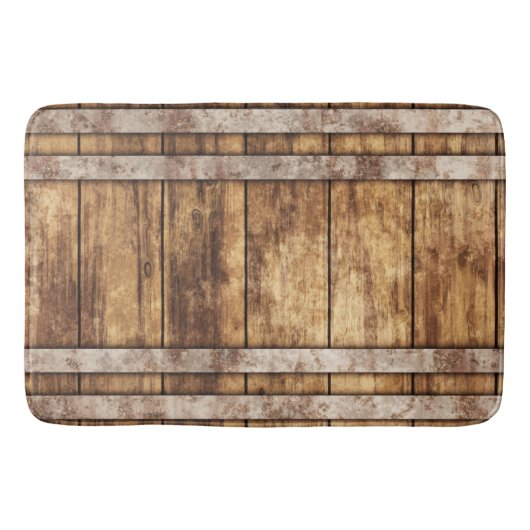 Industrieel Rustiek Hout Wijnvat Badmat (Voorkant)