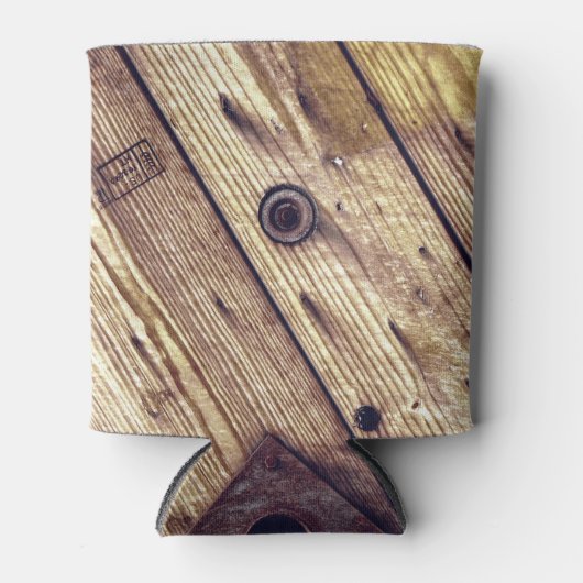 Industrieel Rustisch hout Blikjeskoeler (Voorkant)