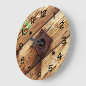 Industrieel Rustisch hout Grote Klok (Hoek)