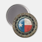 Industrieel staal Texas Flag Disc Graphic Magneet (Voorkant / Achterkant)
