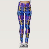 Industrieel stedelijk, multi-gekleurd Abstract Des Leggings (Voorkant)