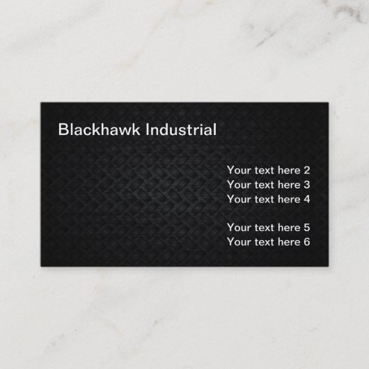 Industrieel uiterlijk zwart metaal getextureerde l visitekaartje (Voorkant)