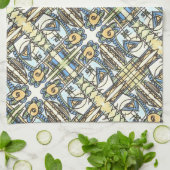 Industrieel ventilator-modern geometrisch patroon theedoek (Gevouwen)