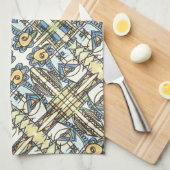 Industrieel ventilator-modern geometrisch patroon theedoek (Quarter Fold)