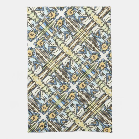 Industrieel ventilator-modern geometrisch patroon theedoek (Verticaal)