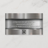 Industrieel Visitekaartje met metalen Logo (Achterkant)