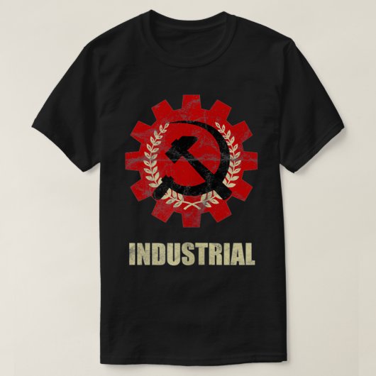 Industriële 80-jaren '90 Dark Wave Rock Metal Punk T-shirt (Design voorkant)