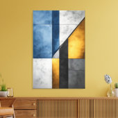 Industriële Abstracte Geometrische Blok Canvas Afdruk (Insitu (Woonkamer))
