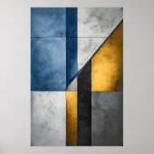 Industriële Abstracte Geometrische Blok Poster (Voorkant)