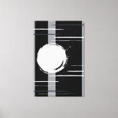 Industriële abstracte kunst zwart wit grijs canvas afdruk (Voorkant)