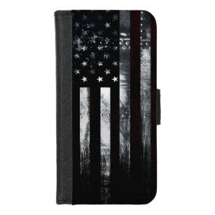  industriële Amerikaanse Flag Wallet Phone Case iPhone 8/7 Portemonnee Hoesje
