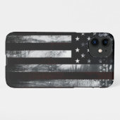  industriële Amerikaanse vlag iPhone Hoesje (Achterkant horizontaal)