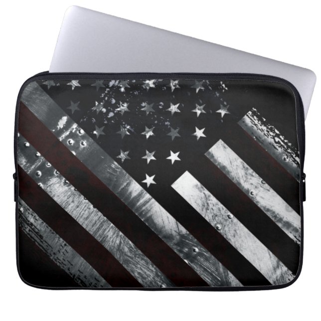  industriële Amerikaanse vlag Laptop Sleeve (Voorkant)