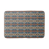Industriële architectuur blauw roestpatroon badmat (Voorkant)