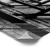 Industriële architectuur symmetrie zwart-wit poster (Hoek)