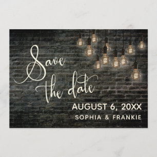 Industriële bakken,  lichten, sparen de Datum Save The Date