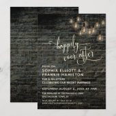 Industriële Baksteen Edison Lichten Houden Van Een Kaart (Voorkant / Achterkant)