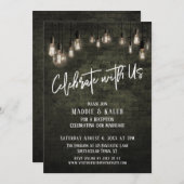 Industriële baksteen Edison lichten Vieren het mee Kaart (Voorkant / Achterkant)