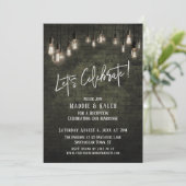 Industriële baksteen en Edison-verlichting Laten w Kaart (Staand voorkant)