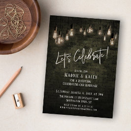 Industriële baksteen en Edison-verlichting Laten w Kaart