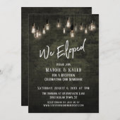 Industriële Baksteen met Edison Verlichting We Zij Kaart (Voorkant / Achterkant)