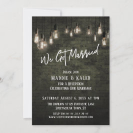 Industriële baksteen met edisonlampen We Zijn Getr Kaart