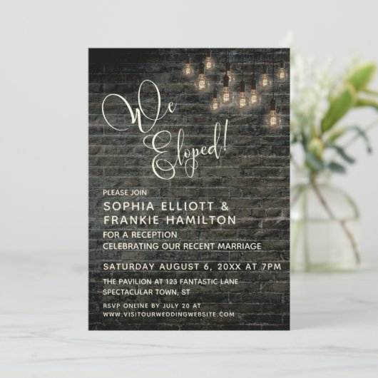 Industriële baksteen ronde Edison verlichting, we  Kaart (Staand voorkant)