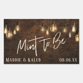 Industriële Bakstenen Vintage Edison Verlichting M Rechthoekige Sticker