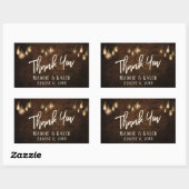 Industriële bakstenen w / Edison Lights Dank u Rechthoekige Sticker (Vel)