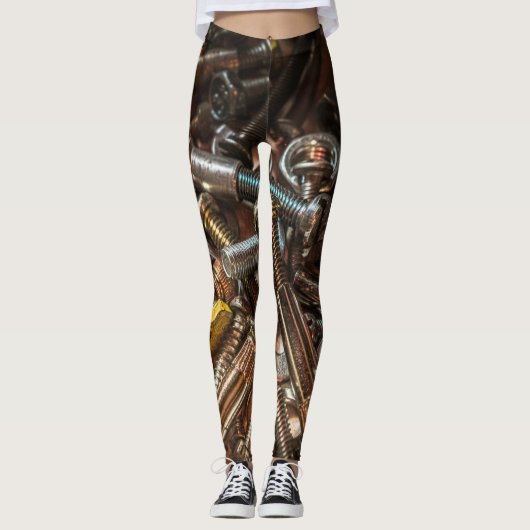 industriële bionische metalen schroef leggings (Voorkant)