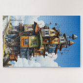 Industriële boomhutpuzzel legpuzzel (Horizontaal)