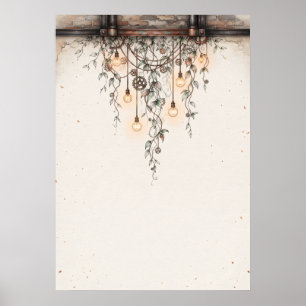 Industriële Botanische Wijnstokken Edison Bollen P Poster