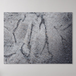 Industriële botanische zilveren foliedruk folie afdrukken