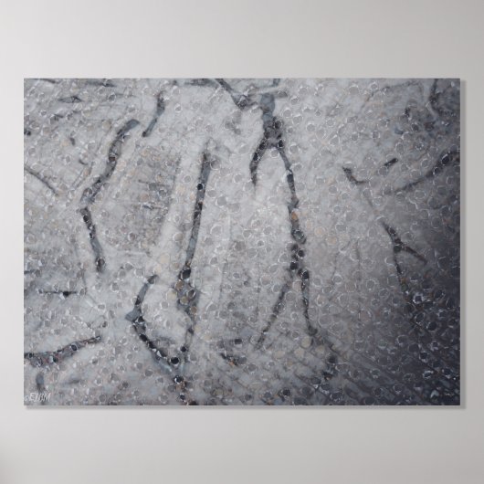 Industriële botanische zilveren foliedruk folie afdrukken (Voorkant)