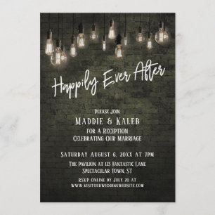 Industriële brick Edison-lampjes, gelukkig altijd  Kaart