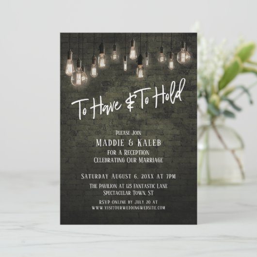 Industriële brick Edison lichten te hebben en te h Kaart (Staand voorkant)