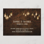 Industriële Brick Edison Lights Accommodaties Informatiekaartje (Achterkant)