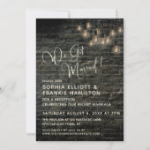 Industriële brick  lichten, we zijn getrouwd kaart (Voorkant)