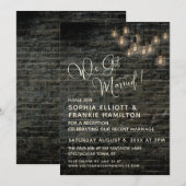 Industriële brick  lichten, we zijn getrouwd kaart (Voorkant / Achterkant)