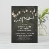 Industriële brick met Edison lichten We zijn getro Kaart (Staand voorkant)