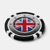 Industriële Britse Vlag met Staal Grafisch Pokerchips (Enkel)
