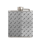 Industriële Canadese vlag met staal Heupfles (Achterkant)