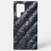 Industriële Carbon Fiber Weave Textured 3D Patroon Samsung Galaxy Hoesje (Achterkant)