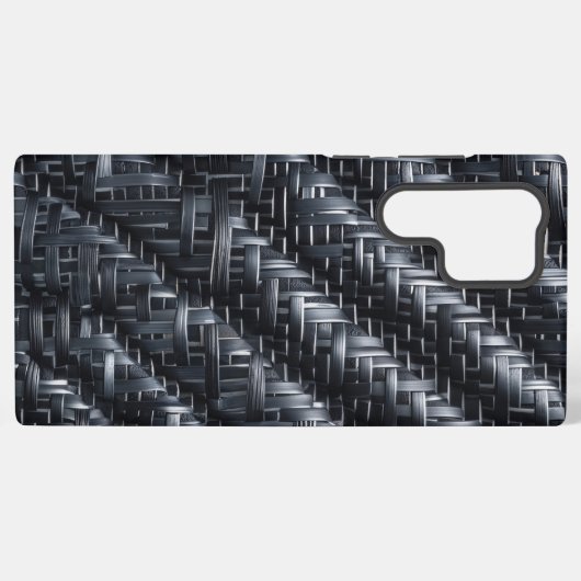 Industriële Carbon Fiber Weave Textured 3D Patroon Samsung Galaxy Hoesje (Achterkant horizontaal)