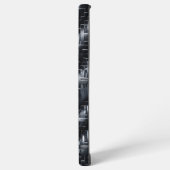 Industriële Carbon Fiber Weave Textured 3D Patroon Samsung Galaxy Hoesje (Linkerkant)