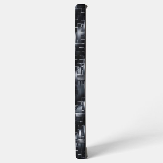 Industriële Carbon Fiber Weave Textured 3D Patroon Samsung Galaxy Hoesje (Linkerkant)