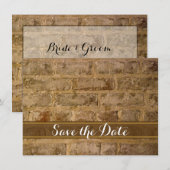 Industriële Chic Bakstenen Huwelijk Opslag van de Save The Date (Voorkant / Achterkant)