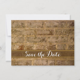 Industriële Chic Bakstenen Huwelijk Opslag van de  Save The Date