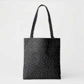 Industriële Chic Zwarte Schroefpatroon Canvas tas (Voorkant)